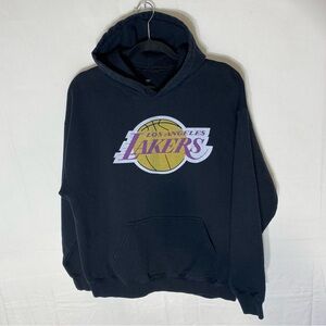 Fanatics Black Los Angeles LA Lakers Basketball Team Logo Hoodie L